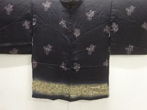 アンティーク　錦紗菊模様一ツ紋絵羽織